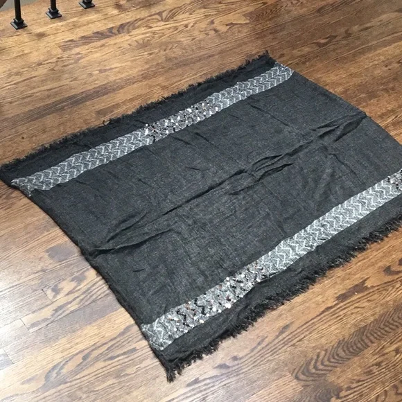 Grey sequin Infinity Scarf - Picture 1 of 9